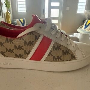 Michael Kors Red and White Sneakers